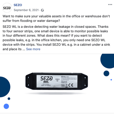 IoT Hardware to detect Water Leakage - SEZO